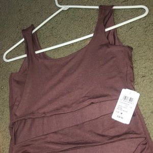 Dark pink nude body cone dress